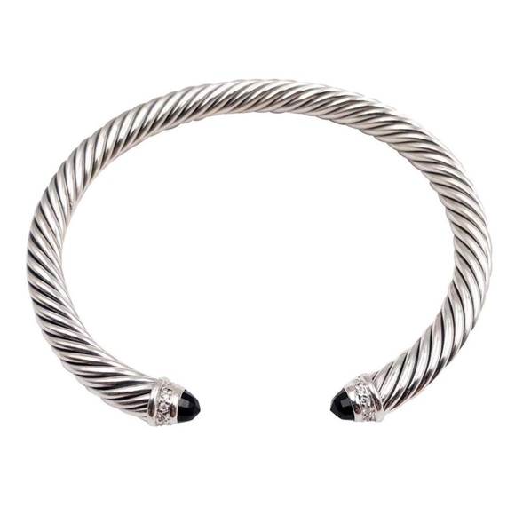 David Yurman Jewelry - DAVID YURMAN • Black Onyx Diamond Cuff Bracelet